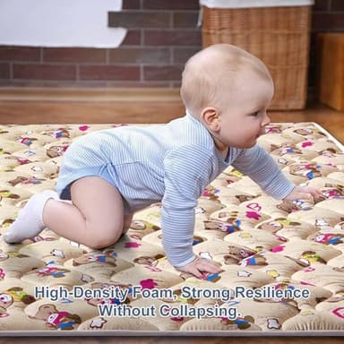 Baby Play Mat - 79" X 71",Premium Thicker Foam One-Piece Crawling Mat, Machine Washable, Extra Large Anti-Slip Activity Playmat for Babies, Toddlers & Infants - Image 4