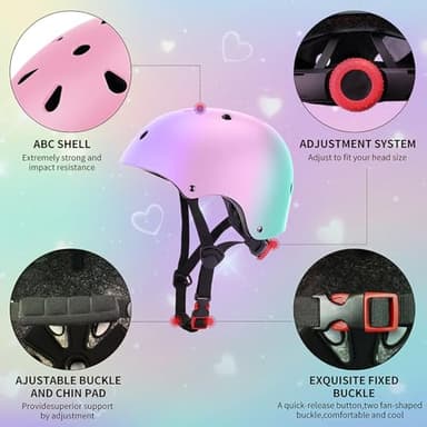 Kids Bike Helmet for 2-3-5-8-14 Ages Girls,Boys,Toddler,Kids and Youth, Ventilation and Impact Resistance Toddler Bike Helmet for Multi-Sport Bicycle Scooter Inline Roller Skate and Skateboarding - Image 2