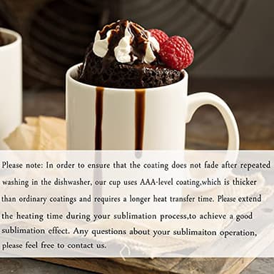 TANGLONG Sublimation Mugs Blank, Tazas Para Sublimacion, White Ceramic Sublimation Cups, Bulk Mugs for Coffee, Tea, Latte, Soup, Milk, Hot Cocoa 11 oz Set of 12 - Image 7