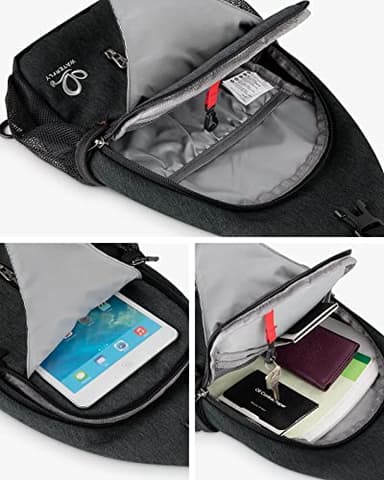 WATERFLY Crossbody Sling Backpack Sling Bag Travel Hiking Chest Bag Daypack - Image 4