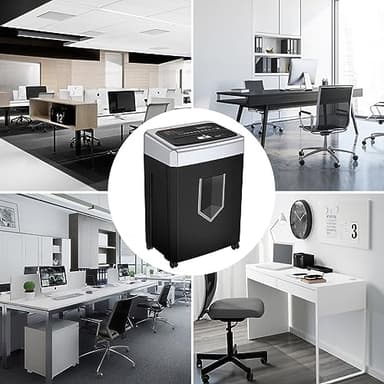 Bonsaii 15-Sheet Office Paper Shredder, 40 Mins Heavy Duty Shredder for Home Office, Crosscut Shreder with Anti-Jam System & P-4 High Security Supports CD/Credit Cards/Staple,5 Gal Pullout Bin C169-B - Image 7