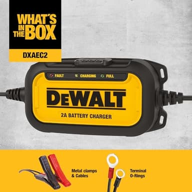 DEWALT DXAEC2 Professional 2-Amp Automotive Battery Charger and Maintainer - Image 3