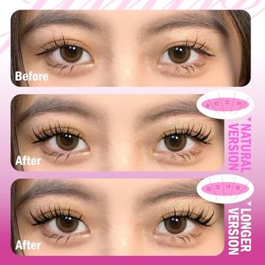 Fairy Lash Clusters Natural Look Manga Eyelash Clusters Wispy D-Curly Cluster Eyelash Extensions 110 Pcs 8-16MM Wispy Individual Lashes Wet-Look Lash Extension with Invisible Lash Band - Image 4