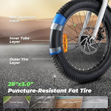 isinwheel U7 Electric Bike for Adults, 750W Peak 20 mph Cargo Ebike Adult Electric Bicycles 55 Miles Range E Bike, 48V 10.4Ah Removable Battery, 7 Speed Gearshift, 20" Step Thru Ebikes for Adults - Image 7