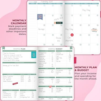 Clever Fox Budget Book 2.0 – Simple Budgeting Planner for Beginners – Financial Notebook with Money Spending, Debt & Bill Tracker (Hot Pink) - Image 4