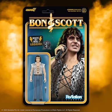 Super7 Bon Scott (Leopard Print) - 3.75" Bon Scott Action Figure with Accessory Classic Rock Collectibles and Retro Toys - Image 6