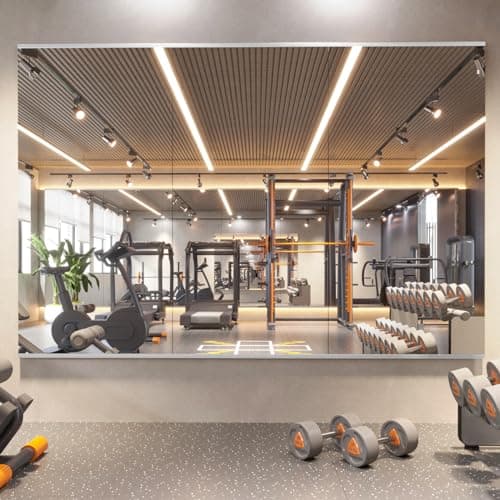 pertetey Home Gym Mirror, 48X24 Inch(3Pack) Wall Mounted Large Frameless Tempered Glass Mirror, Idea for Gym, Yoga, Bedroom, Dance Studio, Living Room - Image 1