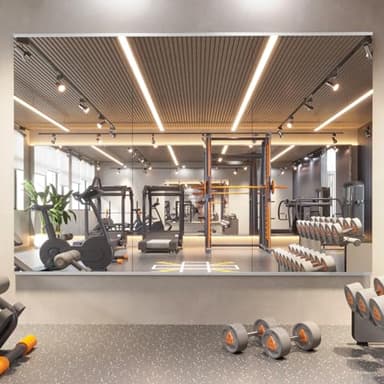 pertetey Home Gym Mirror, 48X24 Inch(3Pack) Wall Mounted Large Frameless Tempered Glass Mirror, Idea for Gym, Yoga, Bedroom, Dance Studio, Living Room - Image 1