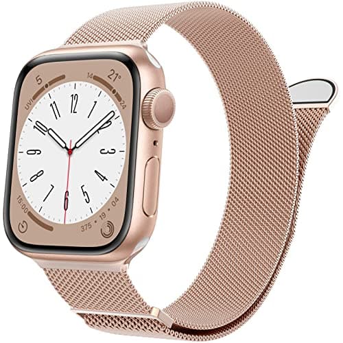 MARGE PLUS Compatible with Apple Watch Band 38mm 40mm 41mm 42mm 44mm 45mm 46mm 49mm Women Men, Stainless Steel Mesh Loop Magnetic Clasp Replacement for iWatch Series 11 10 9 8 7 6 5 4 SE3 SE2 Ultra 3 - Image 1