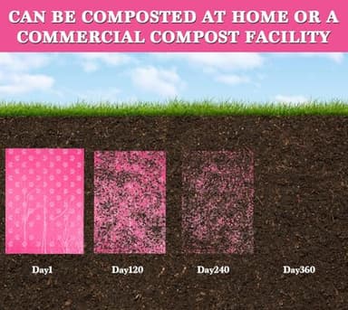 WDFAACK Biodegradable Dog Poo Bags with Holder-240 Large Poop Bags, Corn Starch Blended Compostable Bag, Extra Thick Strong Leak Proof Waste Bag for Dogs (Pink) - Image 5