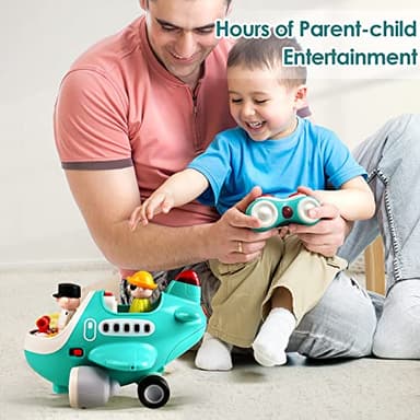 iPlay, iLearn Baby Airplane Toys, Cool Remote Control Plane Toy for Toddlers 2-3, Infant Musical RC Helicopter W/Light Sound, Birthday Gifts for 18 24 Month 2 3 4 Year Old Boy Girl Kids Children - Image 2