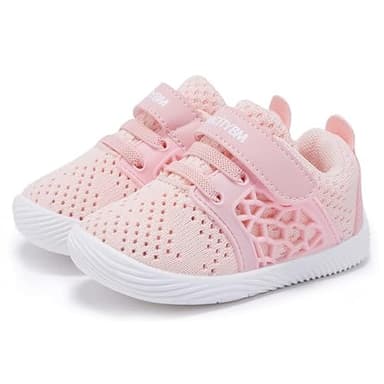 BMCiTYBM Baby Shoes Boys Girls Mesh Sneakers Infant Breathable Walking Shoes Lightweight Non-Slip First Walkers 6 9 12 18 24 Months Pink Size 12-18 Months Infant - Image 2
