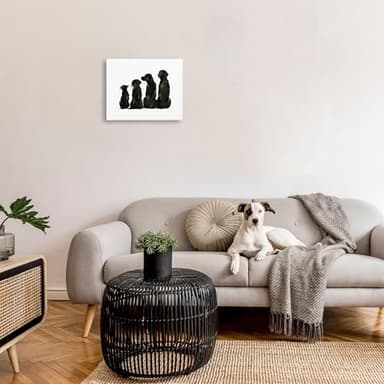 Stupell Industries Family Pet Silhouette Small Big Dogs Minimalist,Design by Ethan Harper - Image 3