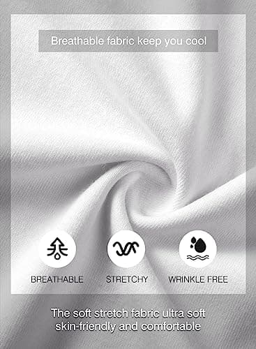 JMIERR Men's 3 Pack Cotton Hipster Hip Hop Longline Crewneck T-Shirt, Short Sleeve Gym Workout Athletic T Shirts for Men Pack,XL, Black/White/Pink - Image 6