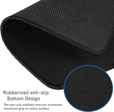 Gaming Mouse Pad, Large Desk Mouse Pad with Stitched Edges,(35.4X15.7In) Durable Non-Slip Natural Rubber Base, Waterproof Computer Keyboard Pad Mat for Esports Pros/Gamer/Desktop/Office/Home, Black - Image 4