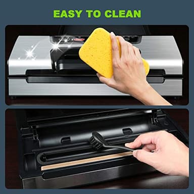 Potane Precision Vacuum Machine,Pro Food Sealer with Built-in Cutter and Bag Storage(Up to 20 Feet Length), Both Auto&Manual Options,2 Modes,Includes 2 Bag Rolls 11”x16’ and 8”x16’,Compact Design - Image 7