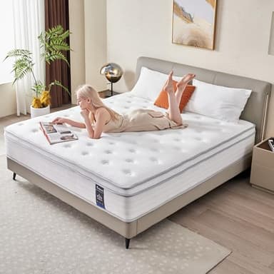 Madevos Queen Mattress, 12 Inch Hybrid Mattress in a Box, Memory Foam and Individual Pocket Springs, Soft and Breathable, Soft Feel - Image 3