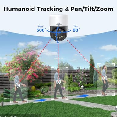 【Human Tracking+300°Pan 90°Tilt】 Hiseeu 4K PoE Security Camera System,Wired NVR Security Camera System w/8 * 5MP PoE PTZ Camera Outdoor&Indoor,2-Way Audio,Color Night Vision,7/24 Record - Image 2