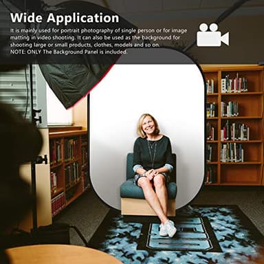 Neewer 5x7ft/1.5x2m Chromakey Foldable Backdrop with Stand 8.5ft/2.6m, 2-in-1 Reversible Black White Green Background Panel for Photography Studio, Live Streaming, Video Calls, Games - Image 5