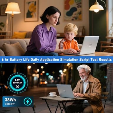 NIAKUN Laptop, Windows 11 Pro Laptop Computer 2025, 15.6 Inch Lap Top, 8GB RAM 256GB SSD PC, N4020 Processor, 15.6" FHD 1920 * 1080 Display, WIFI5, BT5.0 - Image 7