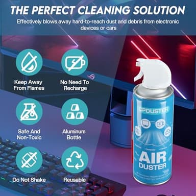 Cleaner Air Spray for Keyboard: Computer Air Duster Sprayer - Canister Air Blaster - Image 3