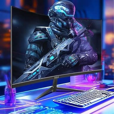 ZZA 32 Inch Curved Gaming Monitor 180hz,Computer Monitor 32 Inch FHD 1080P 1500R |1ms (GTG) | HDR 600|Curved|122% sRGB|DP/HDMI|VESA|FreeSync & G-Syn,Mount Business, Office, Casual Gaming Monitors - Image 6