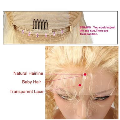 SUPSYOUSF 30 Inch Lace Front Wig Human Hair 613 13X6 Transparent Lace Deep Wave 180 Density Free Part Blonde Lace Frontal Wig for Women - Image 8