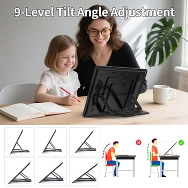 TOHETO Rechargeable A4 Light Board with Stand, Super Bright Magnetic Light Pad with Side Buttons, Wireless Light Box for Tracing and Drawing, Cordless LED Light Table for Diamond Painting, Sketching - Image 2
