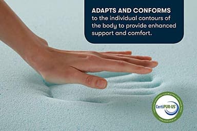 Serta ThermaGel Cooling, Pressure-Relieving Memory Foam Mattress Topper, 2 Inch, Queen,Blue - Image 3