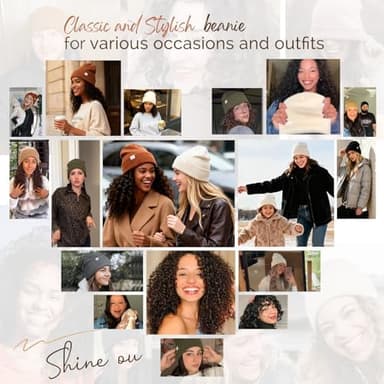 YANIBEST Satin Lined Beanie for Women Reduce Frizz Winter Hats for Women Men Silk Lining Soft Slouchy Warm Cuffed Less Static - Image 5