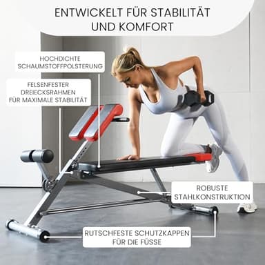 FF Finer Form Multi-Functional Weight Bench for Full All-in-One Body Workout – Adjustable Workout Bench Press for Home Gym, Fitness equipment for Back HyperExtension, Roman Chair Exercise, Sit up - Image 3