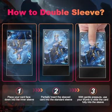 1200 Pack Card Sleeves Clear, Perfect Fit Inner Sleeves Ideal for Double-sleeving, Trading Card Sleeve Compatible with MTG, PKM, TCG and Gaming Cards (60 Microns) - Image 7