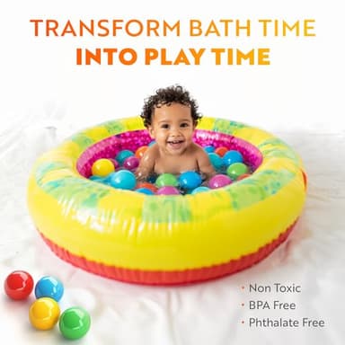 Playz Soft Plastic Mini Ball Pit Balls 50 Count - w/ 8 Vibrant Colors - Crush Proof, No Sharp Edges, Non Toxic, Phthalate & BPA Free for Baby Toddler Ball Pit, Play Tents & Tunnels Indoor & Outdoor - Image 6