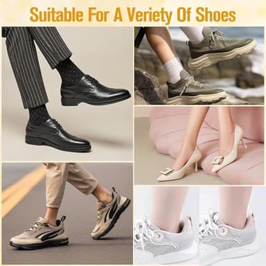 Shoe Filler Inserts for Loose Shoe, 2 Pairs of Toe Cushions & Heel Pads for Women and Men, Perfect for Shoes Too Big, Comfort Inserts for High Heels, Leather Shoes(Beige) - Image 2