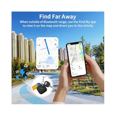 Air Tracker Tags 4 Pack (iOS Only, Not for Android) Bluetooth Luggage Tracker Tags Works with Apple Find My, Key Finder and Item Locator for Luggage, Backpack, Suitcases, Replaceable Battery - Image 4
