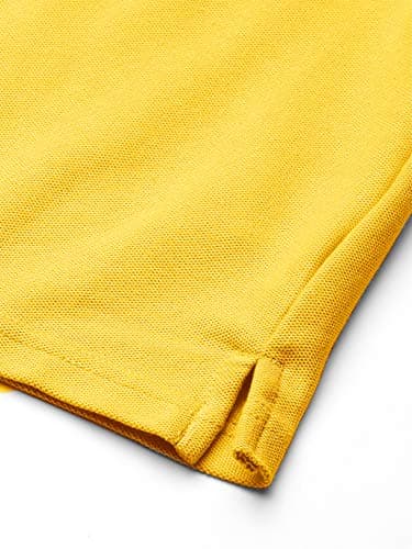 Nautica Big Boys' School Uniform Short Sleeve Pique Polo, Gold, Large - 14/16 - Image 4