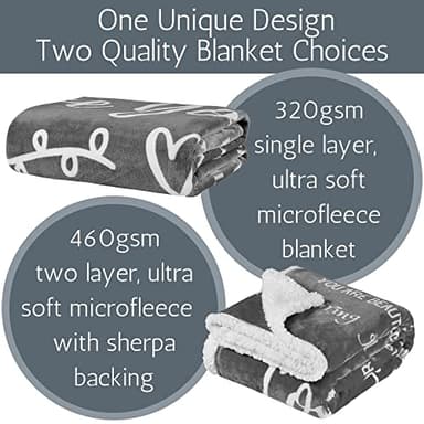 FILO ESTILO Mom Gifts for Birthday, Mothers Day Throw Blanket from Daughter or Son, Thoughtful, Unique, Quality Presents to Say Love You, 60x50 Inches (Gray, Sherpa) - Image 8