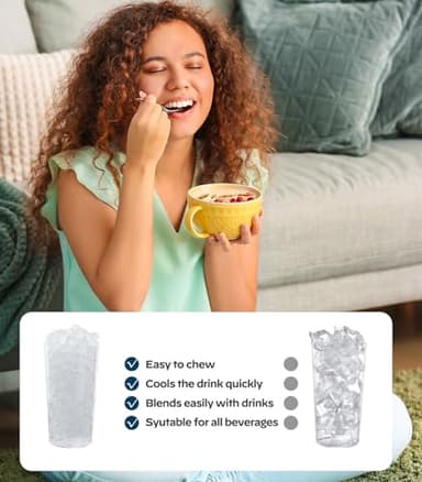 Nugget Ice Maker Countertop, Silonn Chewable Pellet Ice Machine with Self Cleaning Function, Pebble Portable Ice Maker with Ice Scoop for Home Kitchen Office, Black - Image 6