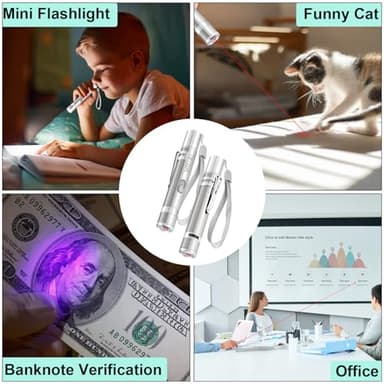 TBTeek Cat Toy, USB Rechargeable Interactive Kitten Toy, 7 Light Modes & Adjustable Patterns, Portable Pet Cat Mouse Toy for Fun Chase Play Exercise (2 Pack) - Image 5