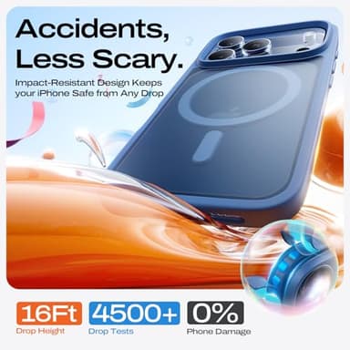 LISEN 3-Pack Case for iPhone 17 Pro Max [2025 Upgrade] (Compatible with Magsafe & Shockproof Military-Grade Protection) Magnetic Phone Cover for 17 promax, 3-Color Set Multicolor - Image 4