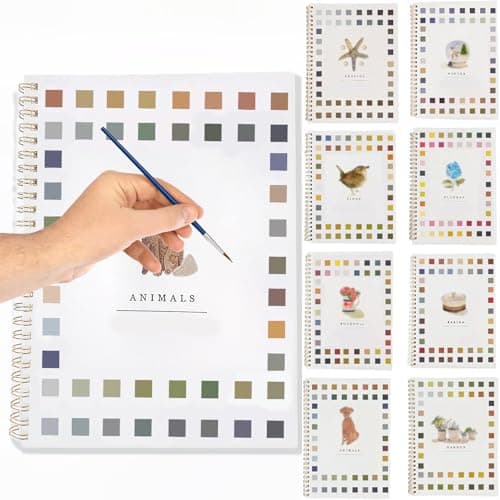 Watercolor Workbooks for Beginners,16 Spiral-Bound Pages Dispersed Watercolor Book for Adults, Arts and Crafts Supplies Gift (Animals) - Image 1