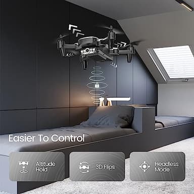 DEERC D20 Mini Drone for Kids with 720P HD FPV Camera Remote Control Toys Gifts for Boys Girls with Altitude Hold, Headless Mode, One Key Start Speed Adjustment, 3D Flips 2 Batteries, Silver - Image 4