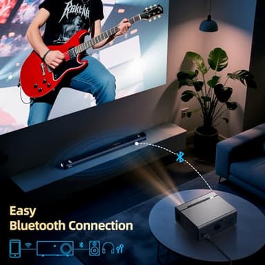 Outdoor Projector, [Portable with Bag] KSAN 200” Movie Projector with WiFi and Bluetooth, Native 1080P Full HD, 5W Speaker with Dolby, Video Projector Home Theater Compatible with Phone/TV Stick/PC - Image 4