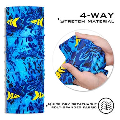 KastKing Sol Armis Neck Gaiter - UPF 50 Face Mask - UV Sun Protection Gaiter Sun Mask for Men & Women, Fishing, Hiking, Kayaking Mask, Prym1 Camo,Shoreline,19x9.5 Inches - Image 3