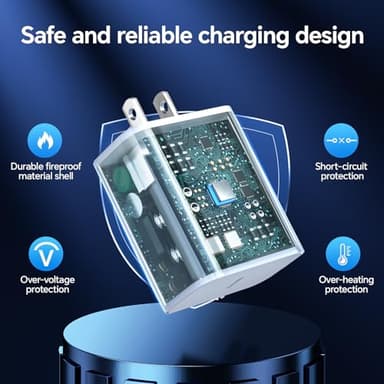 Dayaoncy Compatible with iPhone Charger Fast Charging, 20W USB C Wall Charger with 3Pack 10FT USB C to Lightning Cable, Phone Cable Fast Charging Compatible withi Phone 14/13/12/12 Pro Max/11 - Image 2