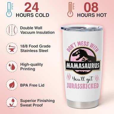 Gifts for Mom from Daughter, Son - Birthday Day Gifts for Mom, Wife, Women - Moms Birthday Gift Ideas, Cool Christmas gifts for Moms, Mothers - Best mom Tumbler, 20 Oz Stainless Steel moms Tumbler Cup - Image 5