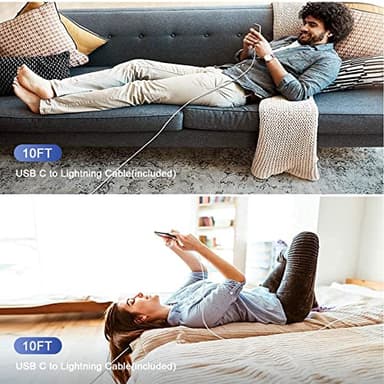 iPhone11 12 13 14 Fast Charger,2Pack 20W iPhone Charger Fast Charging Block Adapter with 10FT USB-C to Lightning Data Sync Charging Cord for iPhone 14 13 12 11 Pro Max Xs Xr X 8 - Image 8