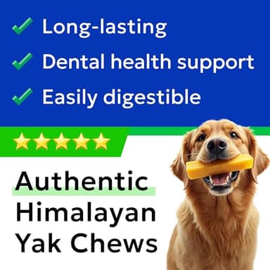 BARK&SPARK Yak Cheese Himalayan Dog Chews - 100% Natural & Long Lasting Dog Treats, Yak Milk Chews for Small, Medium & Large Dogs, Lactose & Gluten Free Dental Sticks, Healthy & Safe (4 Medium Chews) - Image 3