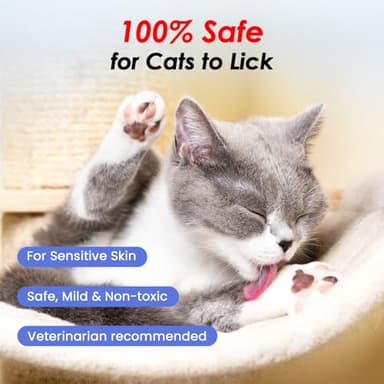 Cat Waterless Shampoo with Brush - No Rinse Formula for Quick Clean Between Baths, Hypoallergenic & Detangling, Reduce Itchy Skin Shedding & Odor Control,Vet-Recommended for Kittens/Senior Cats - Image 3