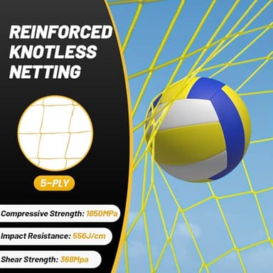 Mangostar Volleyball Training Equipment, Volleyball Net System with Freely Height-Adjustable for Backyard, Volleyball Practice Net for Serving Setting Spiking, Easy Set Up for Indoor and Outdoor Use - Image 3